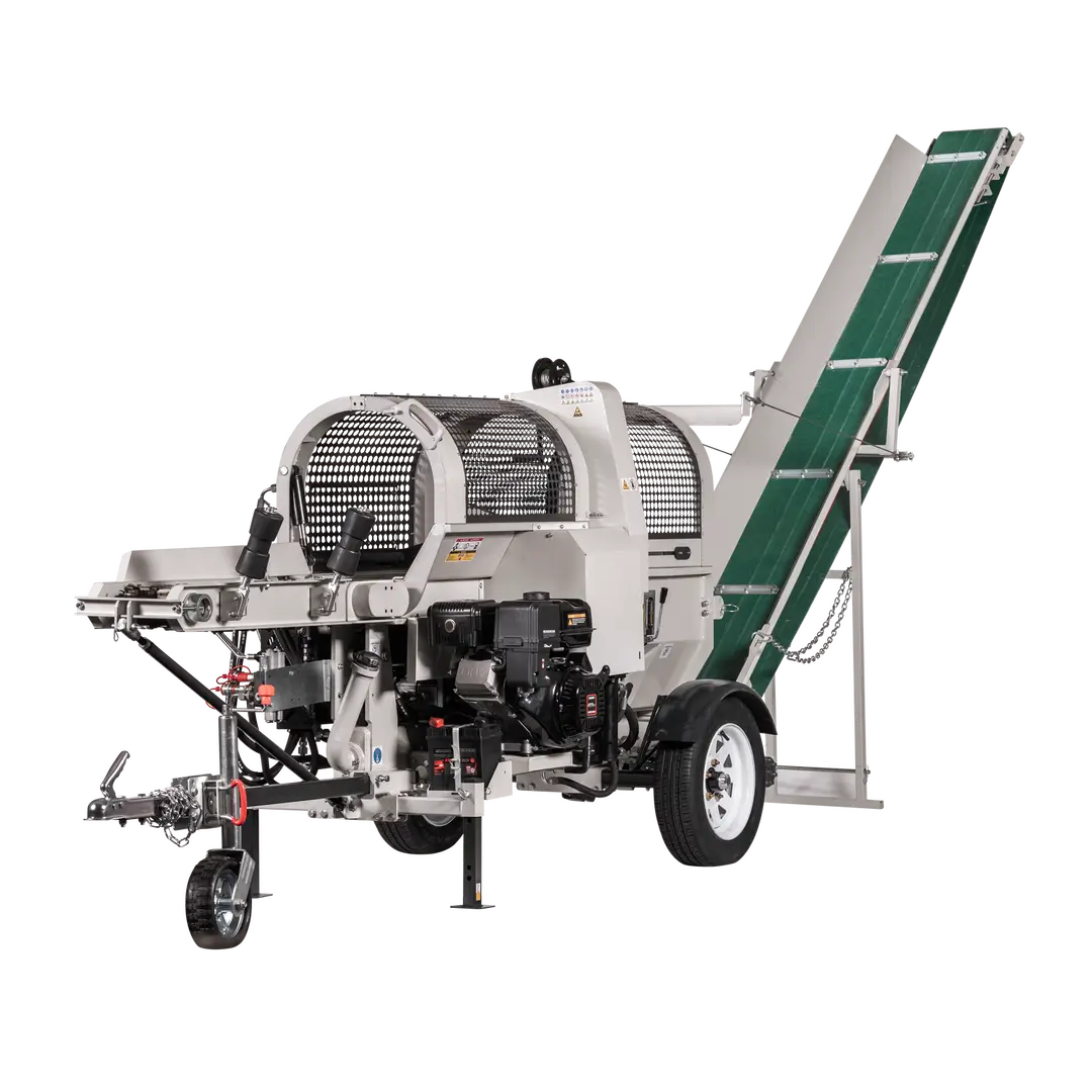 Lumag Ssa 400z Hpro S Zapfwellen Saegespaltmaschine Mit Foerdenband Zufuehrfoerderband